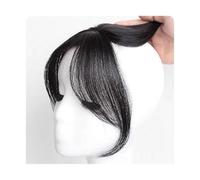 Parrucca pony con otto personaggi, Air-Pony, attaccatura dei capelli, fronte naturale, pony di simulazione invisibile, parrucca, allungamento dei pony, nappe finte (Natural Black)