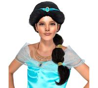 PARRUCCA PRINCIPESSA ARABA JASMINE ACCESSORI PER VESTITO TRAVESTIMENTO CARNEVALE