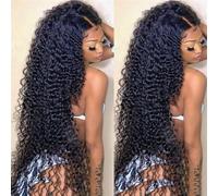 Parrucca prontale Deep Wave Parrucca prontale in pizzo trasparente Pre pizzico Remy Curly merletto pront Parrucche dei capelli umani