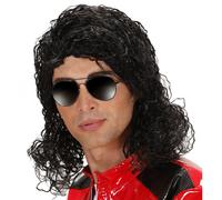 Parrucca "Re del Pop" da Michael Jackson, Nera, Uomo Adulto