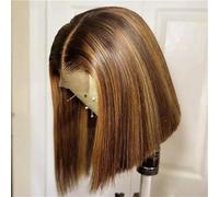 Parrucca Remy Parrucca Bob Per Capelli Umani Parrucca Corta Per Capelli Ricci Con Corpo Dritto Parrucche Per Capelli Umani Anteriori In Pizzo Straight 4X4 Closure Bob#8inch#180%