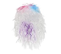 Parrucca riccia bianca da uomo per feste cosplay Parrucca lunga da rocker