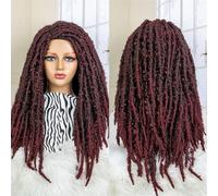 Parrucca Riccia Con Dreadlocks Con Frangia Parrucche Sintetiche Intrecciate Da 24 Pollici Parrucca Sintetica Riccia