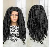 Parrucca Riccia Con Dreadlocks Con Frangia Parrucche Sintetiche Intrecciate Da 24 Pollici Parrucca Sintetica Riccia