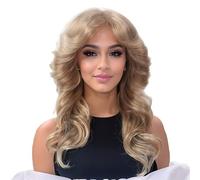 Parrucca Riccia Con Mèches Ombré Da 21 Pollici, Design con Frontale In Pizzo Acconciatura Multistrato, Adatta per L'uso Quotidiano Delle Donne