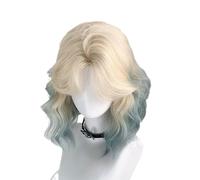 Parrucca Riccia Corta Bionda Rosa Capelli Sintetici Resistenti Al Calore Per Le Donne Ragazze Feste In Costume Di Halloween Anime Cosplay(Picture Color2)