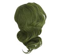 Parrucca Riccia Corta Verde Regolabile - Sintetici Traspiranti e Ad Alta Temperatura per Temi di Cosplay e Party