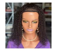 Parrucca riccia crespa con capelli umani 3 in 1, senza colla, da indossare e indossare, for donne, densità 180, adatta ai principianti Topper per Capelli da Donna(18inch)