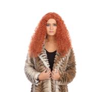 Parrucca Riccia Lunga Da Donna Auburn Accessorio Per Costume Ginger Adulto Nuovo