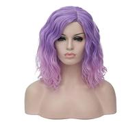 Parrucca riccia ondulata corta Bob GJBXP Parrucche Ombre rosa per ragazze Capelli sintetici Harajuku in fibra sintetica resistente al calore 14 pollici e 21 colori Om-833