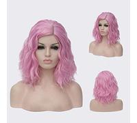 Parrucca riccia ondulata corta Bob GJBXP Parrucche rosa Ombre per ragazze Capelli sintetici resistenti al calore Harajuku in fibra sintetica 14 pollici e 21 colori Om-820