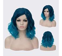Parrucca riccia ondulata corta GJBXP Bob Parrucche rosa Ombre per ragazze Capelli sintetici resistenti al calore Harajuku in fibra sintetica 14 pollici e 21 colori Om-832