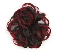 Parrucca riccia ondulata sintetica fascia per capelli chignon ciambella rullo copricapo elastico ondulato riccio parrucca 24
