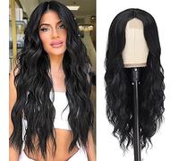 Parrucca Riccia Ondulata Sintetica Parrucca Mista Ombre Parrucche Di Media Lunghezza Per Le Donne Parrucca Ondulata Con Capelli Sintetici Con Parte Centrale A,66CM