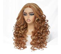 Parrucca Riccia Sintetica Da 24 Pollici Parrucche Frontali In Pizzo Per Donne Parrucca In Pizzo Bionda Arancione Femminile Uso Quotidiano