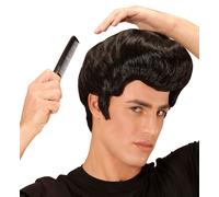 W WIDMANN MILANO Party Fashion Rockabilly Boy Parrucca - Nero