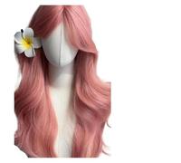 Parrucca rosa Lolita lunga dritta, compatibile con parrucche sintetiche for fascia da donna(Grapefruit Pink)