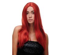 Parrucca Rossa Fuoco Lunga Liscia Riga IN Mezzo Strettamente 60 CM SA-151-137