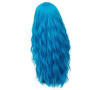 Parrucca RTGFS 28 pollici lunga riccia blu bionda verde rosa capelli sintetici naturali anime cosplay costume di halloween parrucche per le donne blu