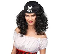 Parrucca scura da pirata donna