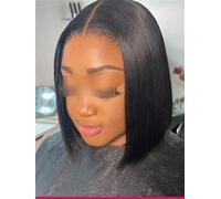 Parrucca Senza Colla Per Capelli Umani Parrucche Frontali In Pizzo Dritto Parrucche Per Capelli Umani Ombre Parrucche Frontali In Pizzo #1B 13 * 4 Frontal Wig#10inch#180%