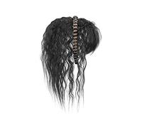 Parrucca Simulazione Frangia for capelli Parrucca Parte frontale Fascia for Una parrucca Copricapo Capelli bianchi Parrucche for ragazze Parrucche(Black curly hair-40CM)