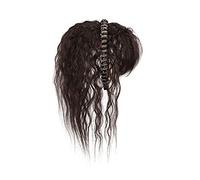 Parrucca Simulazione Frangia for capelli Parrucca Parte frontale Fascia for Una parrucca Copricapo Capelli bianchi Parrucche for ragazze Parrucche(Dark brown curly hair-40CM)