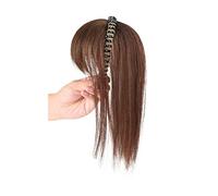 Parrucca Simulazione Frangia for capelli Parrucca Parte frontale Fascia for Una parrucca Copricapo Capelli bianchi Parrucche for ragazze Parrucche(Light brown straight hair-40CM)