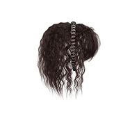 Parrucca Simulazione Frangia for capelli Parrucca Parte frontale Fascia for Una parrucca Copricapo Capelli bianchi Parrucche for ragazze Parrucche(Dark brown curly hair-25CM)