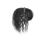 Parrucca Simulazione Frangia for capelli Parrucca Parte frontale Fascia for Una parrucca Copricapo Capelli bianchi Parrucche for ragazze Parrucche(Black curly hair-25CM)