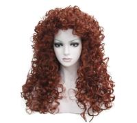 Parrucca sintetica Aimole, resistente al calore, lunga e riccia, per cosplay, da donna (130-rosso volpe)
