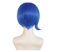 Parrucca sintetica blu corta di tristezza diritta 1pc for cosplay