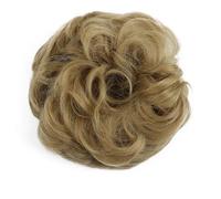 Parrucca sintetica chignon parrucca ciambella ondulata elastica gomma scrunchie pezzi di capelli coda di cavallo estensione dei capelli ricci avvolgere 24