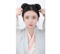 Parrucca sintetica Cinese Antico Hanfu Copricapo Chignon Capelli Antiche Donne Cinesi Parrucche Cosplay Accessori