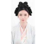 Parrucca sintetica Cinese Antico Hanfu Copricapo Chignon Capelli Antiche Donne Cinesi Parrucche Cosplay Accessori