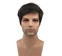 Parrucca sintetica corta da uomo Aimole con capelli ondulati naturali, resistente al calore, senza cappuccio