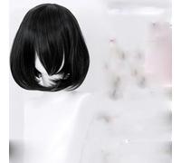 Parrucca sintetica corta e liscia con frangia rifinibile rosa rossa blu viola cosplay per donne parrucche corte-T1B/613