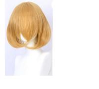 Parrucca sintetica corta e liscia con frangia rifinibile rosa rossa blu viola cosplay per donne parrucche corte-Bug