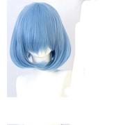 Parrucca sintetica corta e liscia con frangia rifinibile rosa rossa blu viola cosplay per donne parrucche corte-T1B/4/30