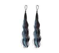 Parrucca sintetica da donna con capelli ricci e autoavvolgenti, 2 pezzi, anello da 18 pollici, chignon morbido naturale for uno styling senza sforzo(Color3)