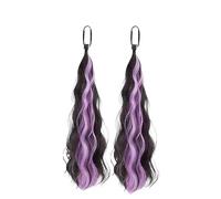 Parrucca sintetica da donna con capelli ricci e autoavvolgenti, 2 pezzi, anello da 18 pollici, chignon morbido naturale for uno styling senza sforzo(Color6)