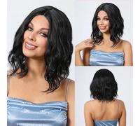 Parrucca Sintetica Da Donna, Corta, Ondulata, Castana, In Pizzo, Per Cosplay Quotidiani, Naturale E Morbida