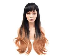 Parrucca sintetica dei capelli regolabile Parrucche di ondulati del corpo grigio for le donne resistenti al calore cosplay