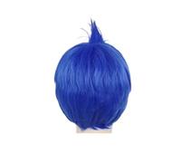 Parrucca sintetica for capelli corti tristezza 1pc Cosplay blu dritto for bambini con occhiali dentro e fuori parrucche finte for le donne(Joy Wig)