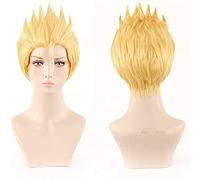 Parrucca sintetica for capelli ricci biondi lunghi fino alle spalle da 50 cm Parrucca for parrucca da uomo for feste for parrucca cosplay Parrucca for cosplay Manjiro Sano con cappuccio for parrucca i