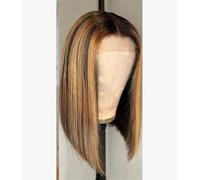 Parrucca Sintetica Frontale In Pizzo Corto, Parrucche Caschetto Lisce, Uso Quotidiano Per Cosplay, Parrucche Per Donne 134 Frontal Wig 8inch#180#P427