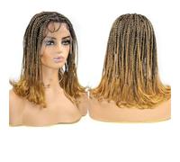Parrucca Sintetica Intrecciata Con Scatola Parrucca Anteriore In Pizzo Parrucche Intrecciate Parrucca Dreadlock 12 "Parrucche Corte Senza Nodi Per Le Donne Nere
