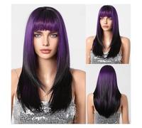 Parrucca Sintetica Lunga Con Frangia Parrucche Diritte A Strati For Le Donne Naturale Resistente Al Calore For Tutti I Giorni Facile Da Indossare(LC3031-1)