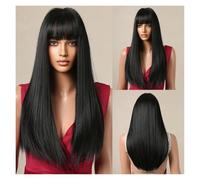 Parrucca Sintetica Lunga Diritta Parrucche Cosplay Ombre Da Rosa A Marrone Con Frangia For Donne Nere Capelli Finti Giornalieri In Fibra Resistente Al Calore Facile Da Indossare(LC2126-1)