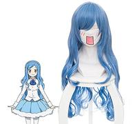 Parrucca sintetica lunga ondulata mista blu 80 cm Himouto! Umaru-chan Cosplay Tachibana Sylphynford Cosplay Parrucche Completa Resistenza Al Calore